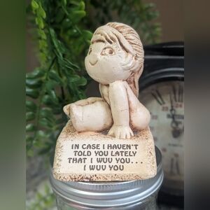 Vintage 1980 Paula Collectible Resin Figurine - In Case I Haven't Told You